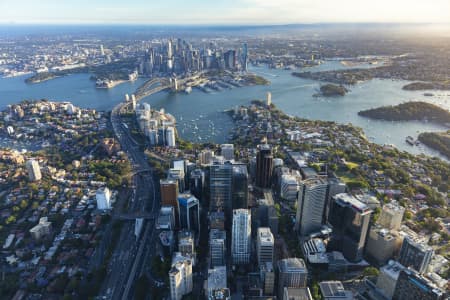 Aerial Image of NORTH SYDNEY GOLDEN LIGHT