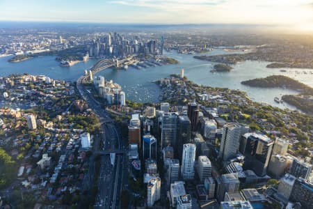 Aerial Image of NORTH SYDNEY GOLDEN LIGHT