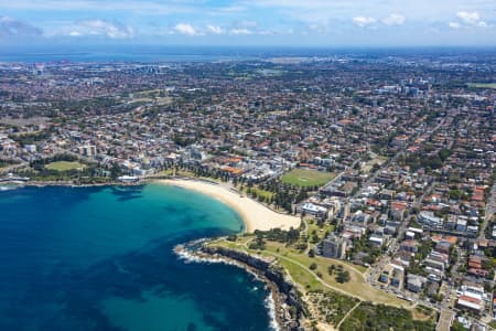 Aerial Image of COOGEE BEACH, SHOPS AND HOMES