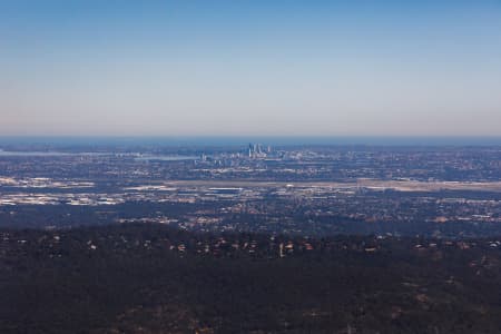 Aerial Image of PERTH CBD FROM HILLS