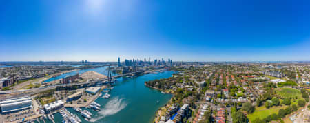 Aerial Image of ANZAC BRIDGE AND CBD PANORAMIC