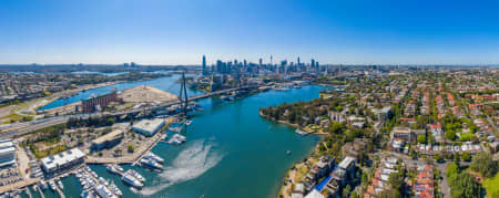 Aerial Image of ANZAC BRIDGE AND CBD PANORAMIC