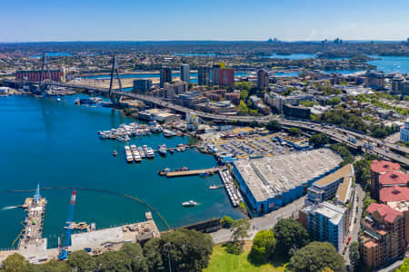Aerial Image of SYDNEY FISH MARKETS AND ANZAC BRIDGE