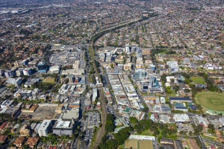 Aerial Image of BANKSTOWN CENTRAL AND CBD