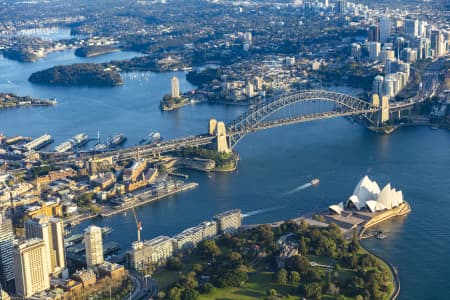 Aerial Image of SYDNEY HARBOUR BRIDGE AND OPERA HOUSE