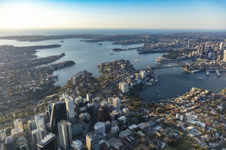 Aerial Image of NORTH SYDNEY EARLY MORNING