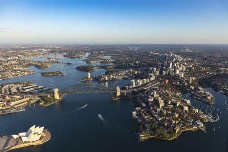 Aerial Image of SYDNEY HARBOUR BRIDGE AND OPERA HOUSE