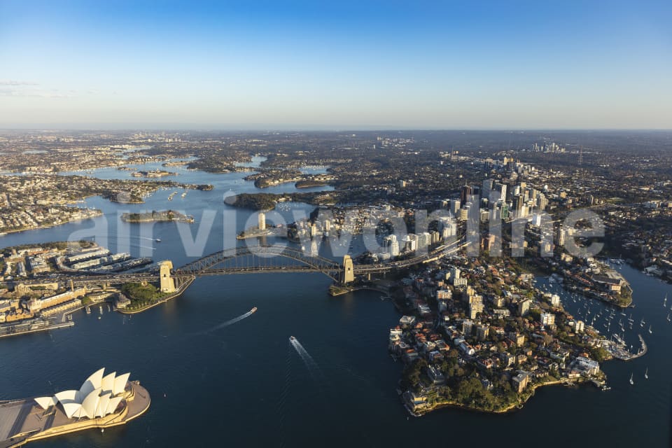Aerial Image of Sydney Harbour Bridge and Opera House