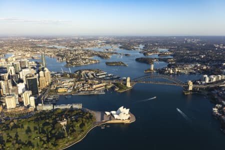 Aerial Image of SYDNEY HARBOUR BRIDGE AND OPERA HOUSE