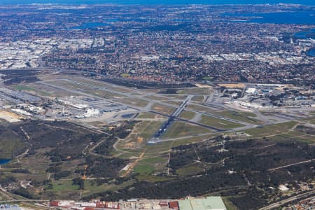 Aerial Image of PERTH AIRPORT TOWARDS PERTH CBD
