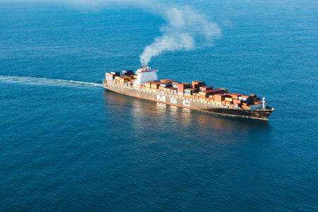 Aerial Image of MSC SHIP LEAVING FREMANTLE PORT