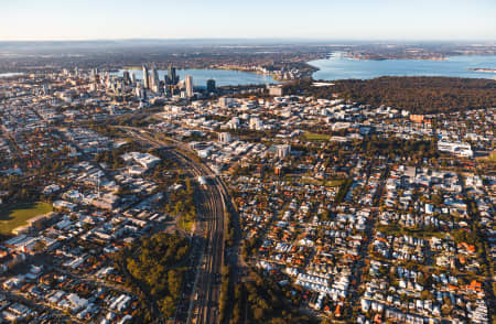 Aerial Image of WEST LEEDERVILLE TOWARDS PERTH CBD