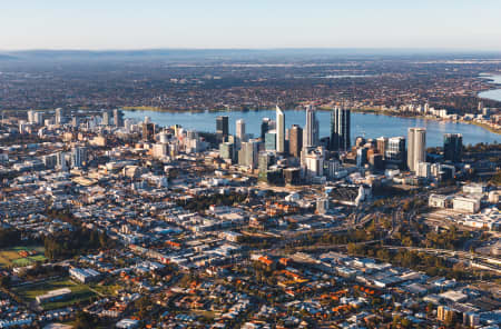 Aerial Image of WEST PERTH TOWARDS PERTH CBD