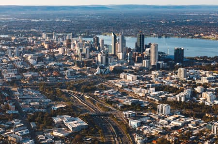 Aerial Image of WEST LEEDERVILLE TOWARDS PERTH CBD