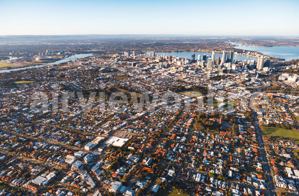Aerial Image of North Perth facing Perth CBD