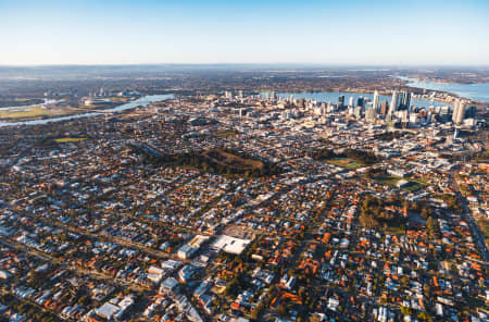 Aerial Image of NORTH PERTH FACING PERTH CBD