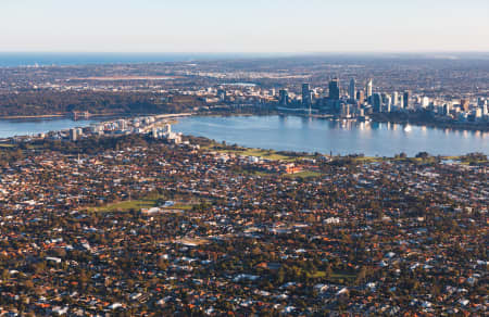 Aerial Image of SOUTH PERTH FACING PERTH CBD