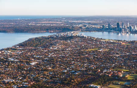 Aerial Image of COMO FACING PERTH CBD