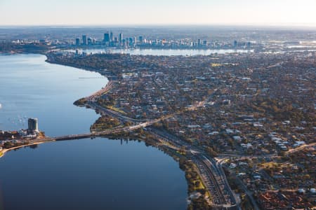 Aerial Image of COMO FACING PERTH CBD