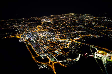 Aerial Image of CITY OF PERTH AT NIGHT