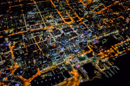 Aerial Image of PERTH CBD AT NIGHT