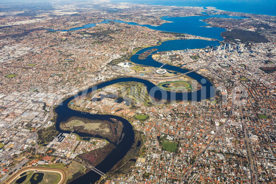 Aerial Image of Maylands facing Perth CBD