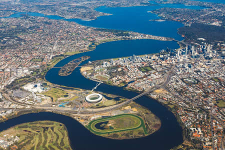 Aerial Image of BELMONT PARK LOOKING SOUTH