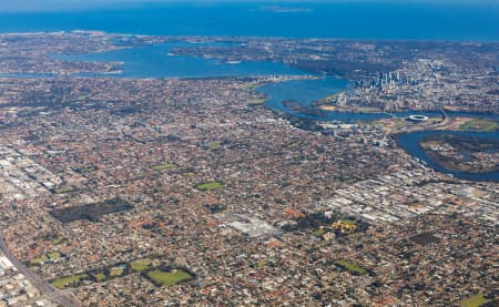 Aerial Image of BELMONT FORUM SHOPPING CENTRE FACING PERTH CBD