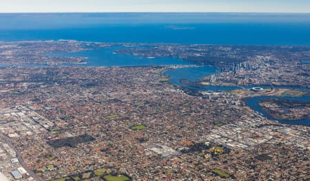 Aerial Image of BELMONT FORUM SHOPPING CENTRE FACING PERTH CBD