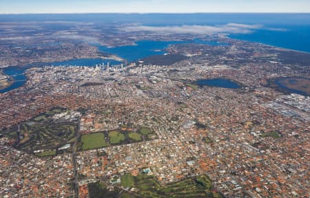 Aerial Image of YOKINE FACING PERTH CBD