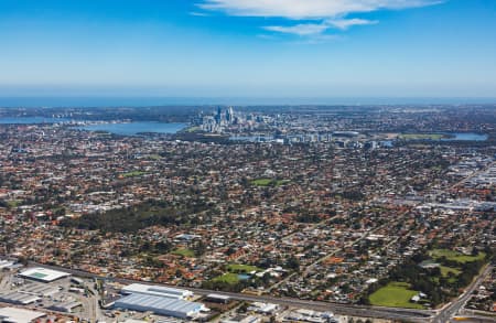 Aerial Image of KEWDALE FACING PERTH CBD