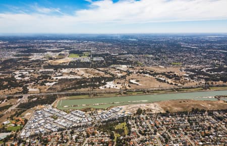 Aerial Image of CHAMPION LAKES TOWARDS PERTH CBD