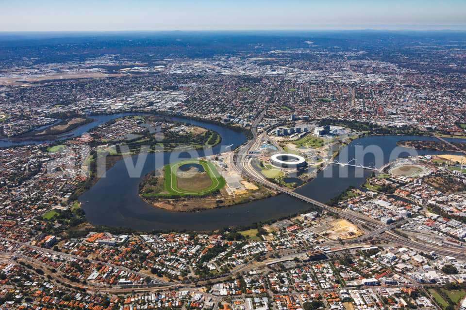 Aerial Image of East Perth towards Burswood