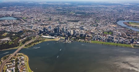Aerial Image of PERTH CBD FROM SOUTH PERTH