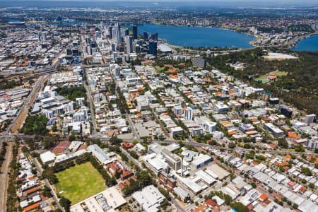 Aerial Image of WEST PERTH FACING PERTH CBD