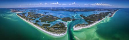 Aerial Image of FLORIDA WEST COAST, LOVERS KEY STATE PARK,BIG HICKORY ISLAND, & ESTERO BAY