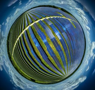 Aerial Image of SOLAR POWER FARM, FLORIDA, USA