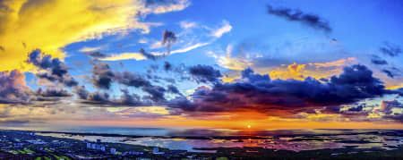 Aerial Image of ESTERO BAY, LOVERS KEY STATE PARK & FT MYERS BEACH SUNSET, FLORIDA