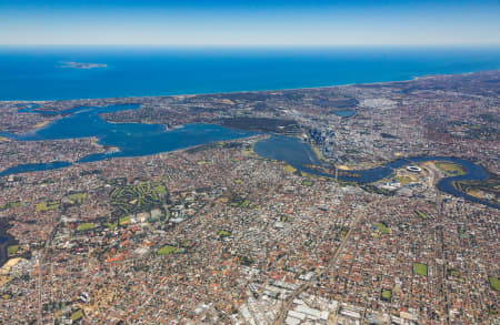 Aerial Image of PERTH FACING WEST HIGH