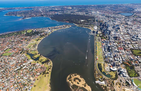 Aerial Image of PERTH CBD - AUSTRALIA DAY