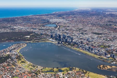 Aerial Image of PERTH FACING NORTH WEST HIGH