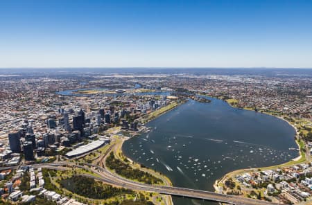 Aerial Image of PERTH CBD - AUSTRALIA DAY