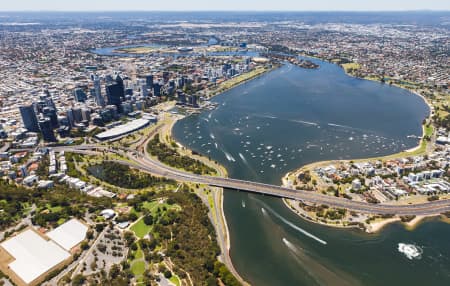 Aerial Image of PERTH CBD - AUSTRALIA DAY