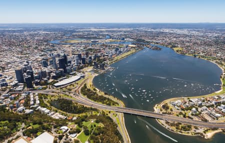 Aerial Image of PERTH CBD - AUSTRALIA DAY