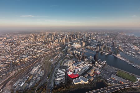 Aerial Image of WEST MELBOURNE AT SUNSET
