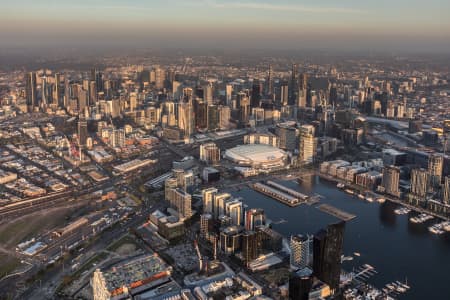 Aerial Image of WEST MELBOURNE AT SUNSET