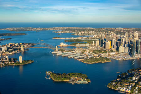 Aerial Image of SYDNEY HARBOUR BRIDGE LATE AFTERNOON
