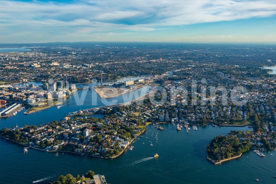 Aerial Image of Balmain East Late Afternoon