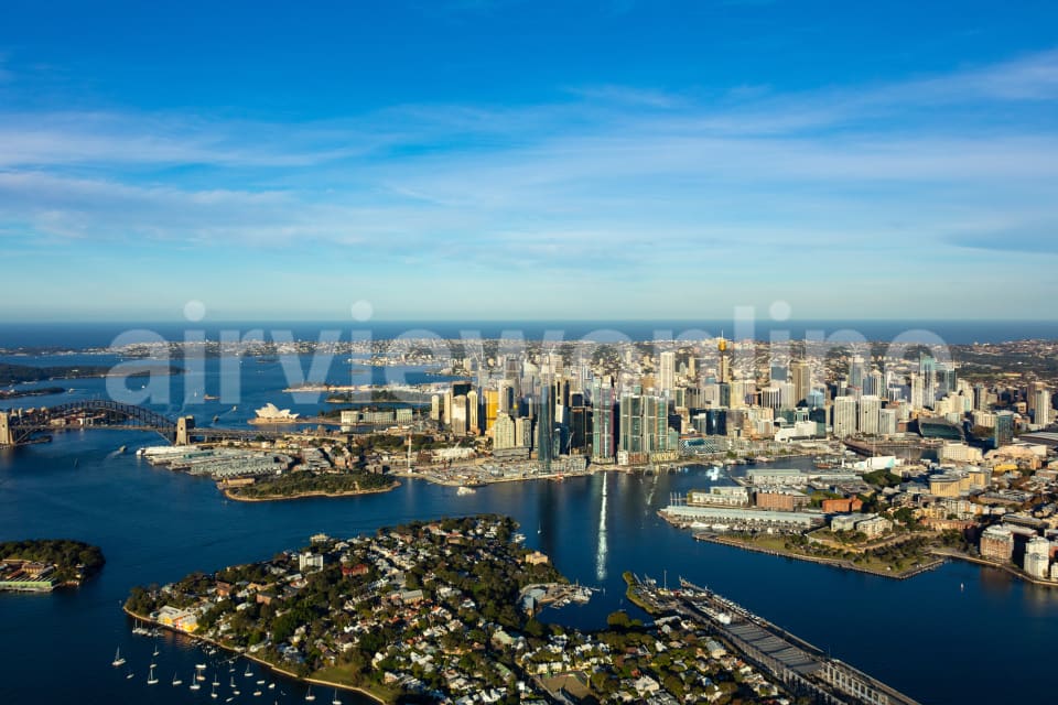 Aerial Image of Balmain East Late Afternoon
