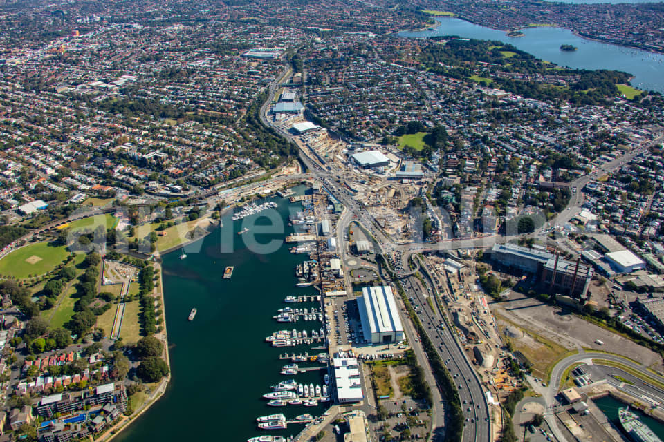 Aerial Image of Rozelle Interchange Westconnex